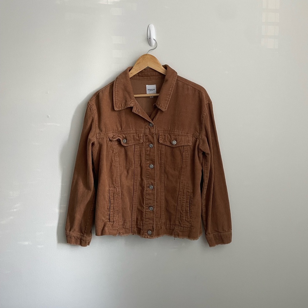 Kensie Tan Corduroy Jacket for Women